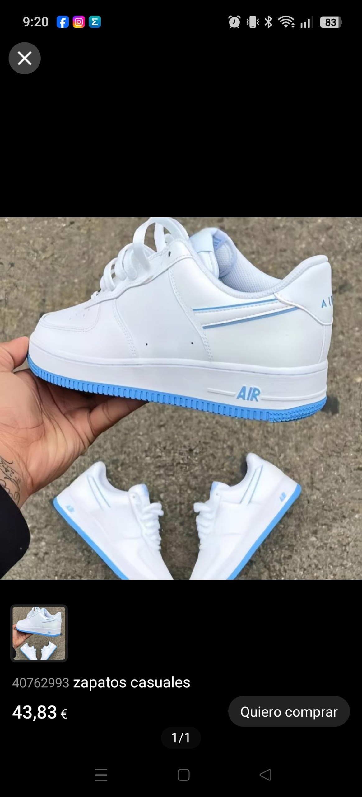 🆕 Zapatillas Nike Air Force 1'07 🆕 en Hacoo ✨