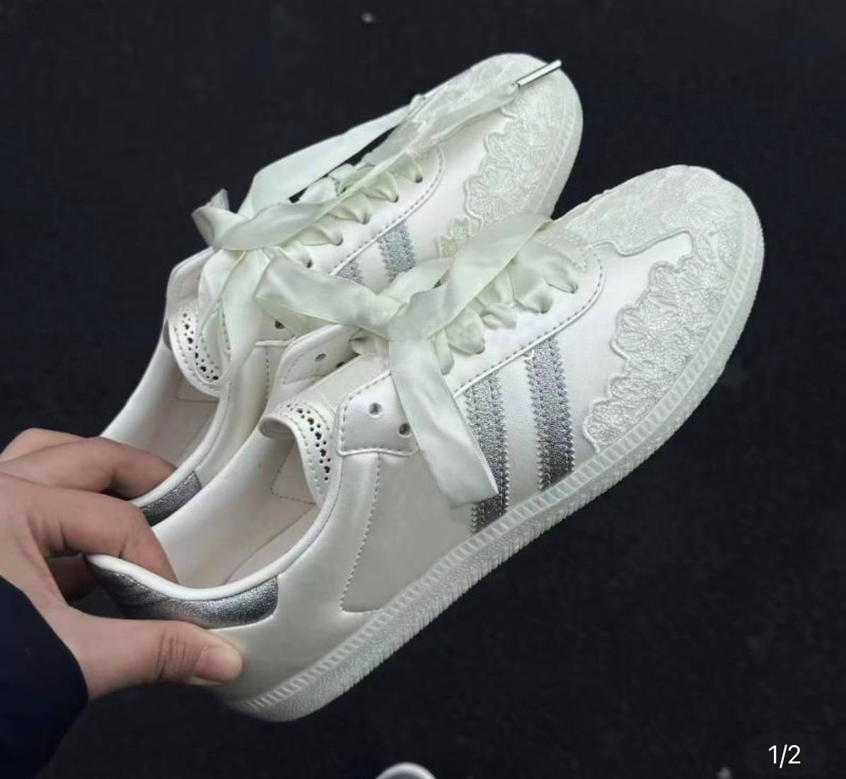Adidxs samba satinadas con encaje ✨