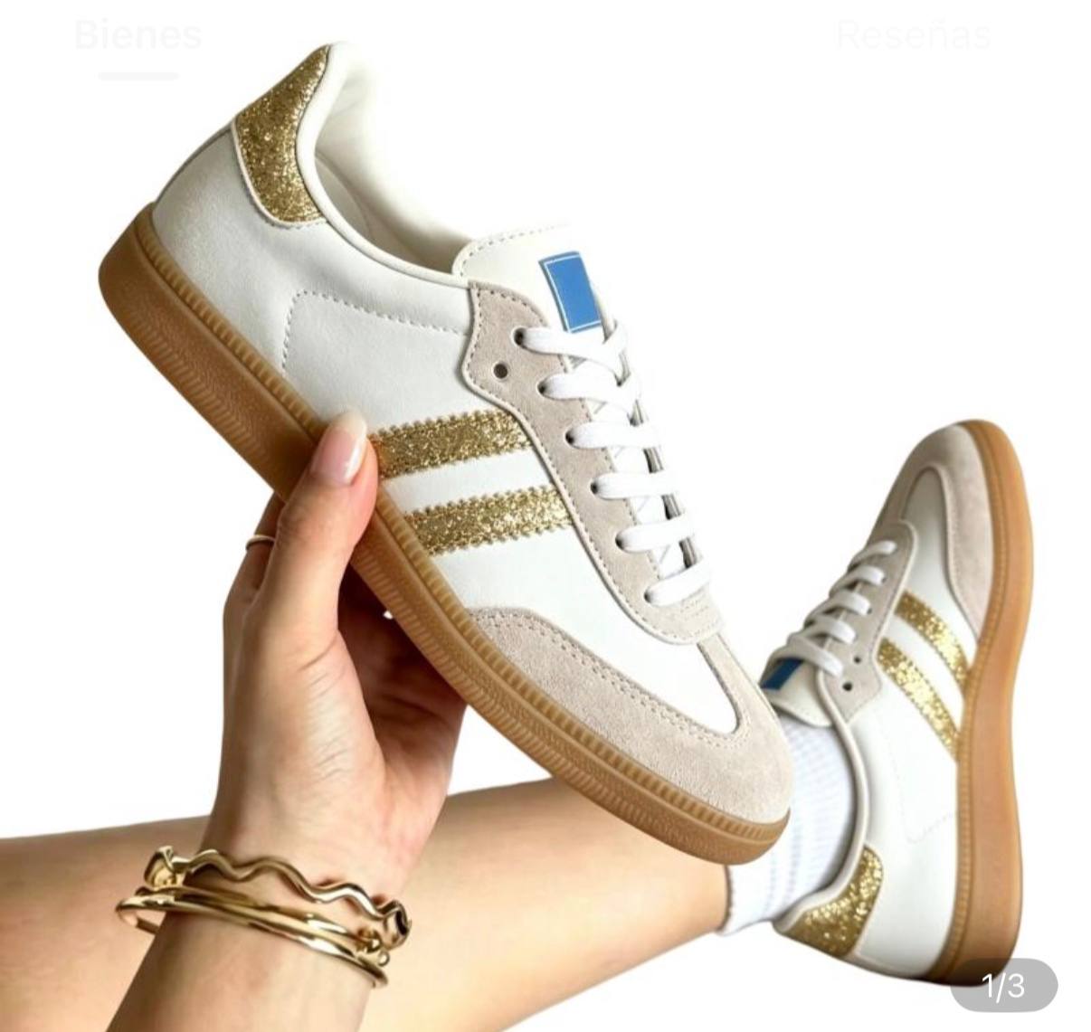 Adidxs samba glitter dorado ✨