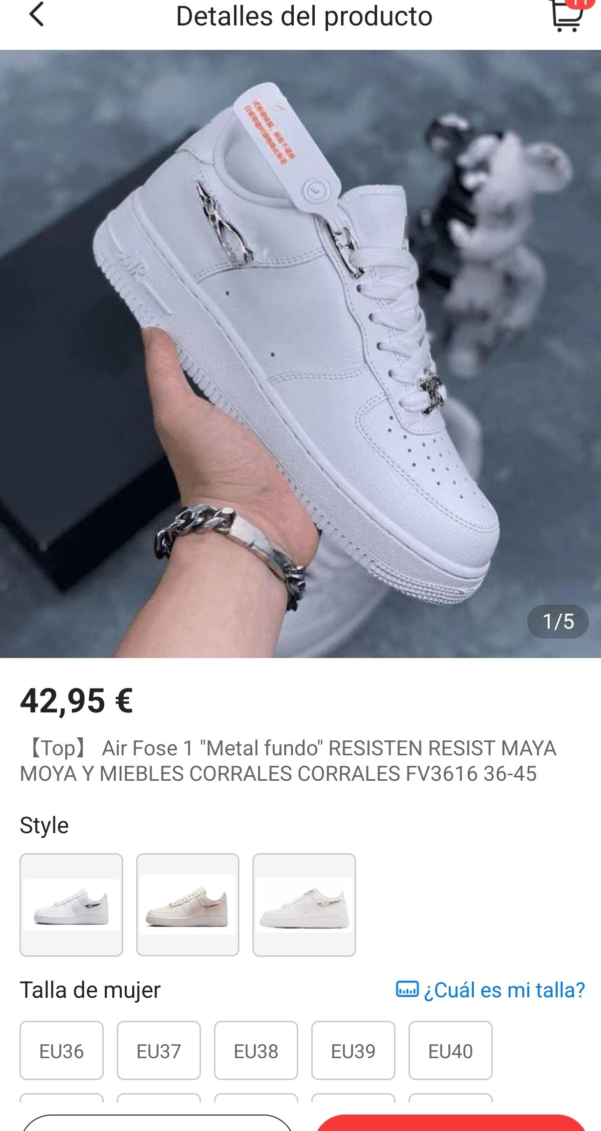 Nike Air force 1 metal ✨