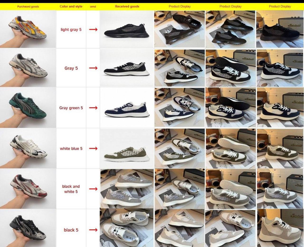 Zapatillas DIOR B25 UNISEX en Hacoo ‼ ENLACE CAMUFLADO, el producto correcto es el que aparece en la imagen guía que comparto, es decir, el producto que te llegará es el que aparece en la derecha ✨