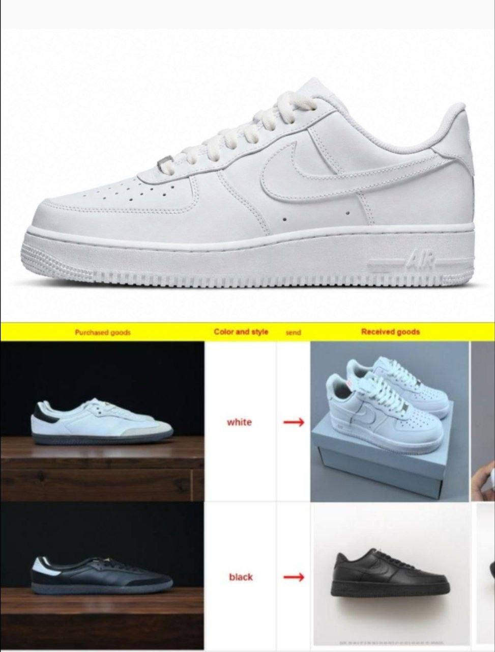 Nike Air Force 1 en Hacoo ‼ ENLACE CAMUFLADO, el producto correcto es el que aparece en la imagen guía que comparto, es decir, el producto que te llegará es el que aparece en la derecha ✨