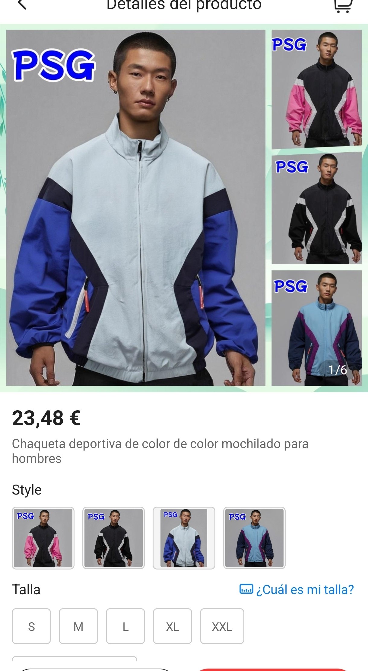 Cortavientos Nike Jordan - PSG ✨