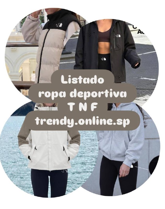 ✨ LISTADO ROPA DEPORTIVA TNF ✨ ✨